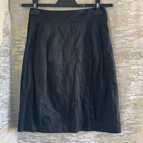 ELIE Taheri black A-line knee length skirt size 4 - Picture 4 of 9